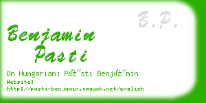 benjamin pasti business card